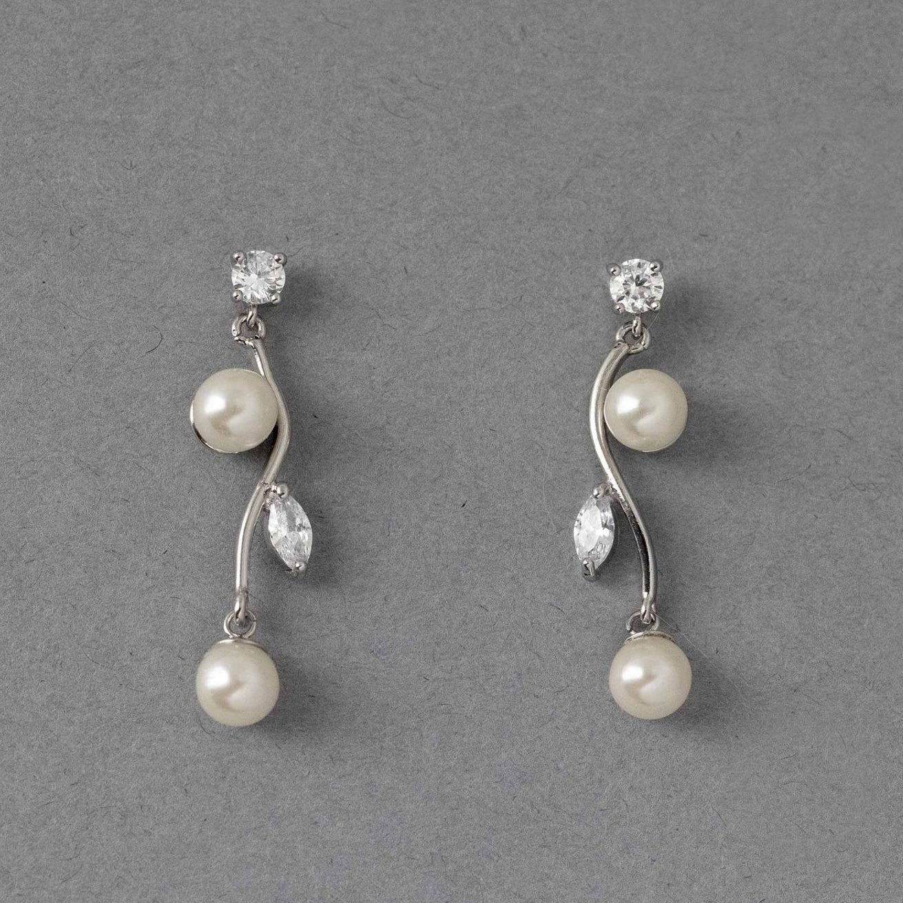 Ivory Pearl Vine Earrings - Earrings - Cassandra Lynne