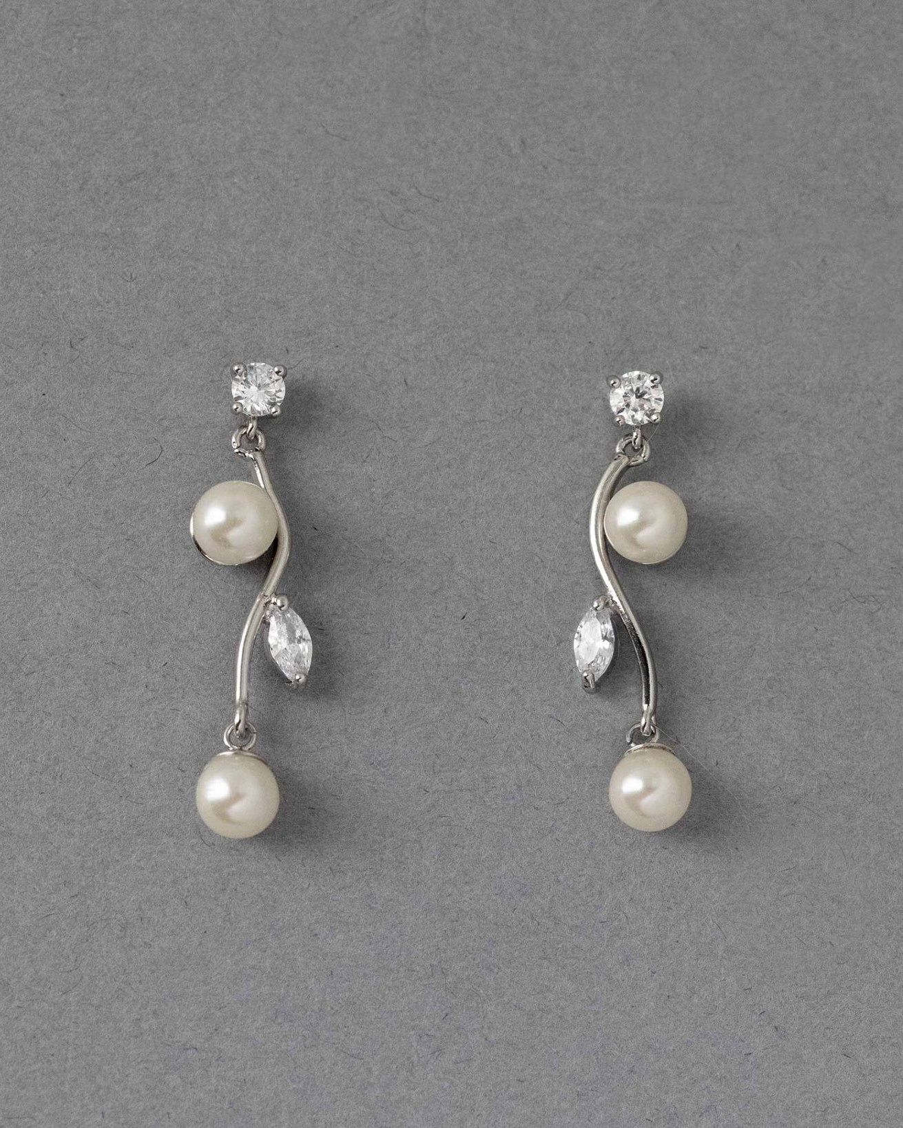 Ivory Pearl Vine Earrings - Earrings - Cassandra Lynne