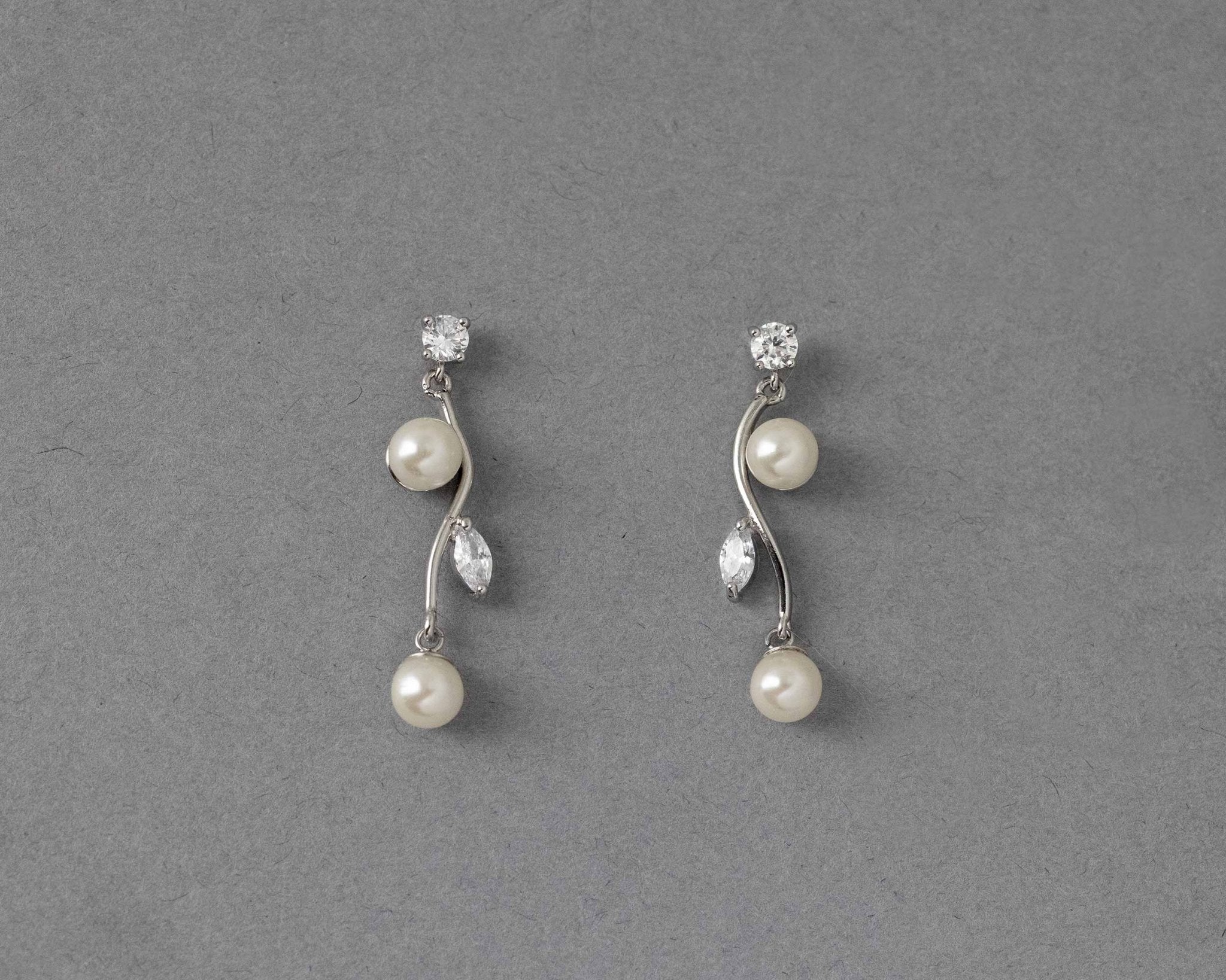 Ivory Pearl Vine Earrings - Earrings - Cassandra Lynne