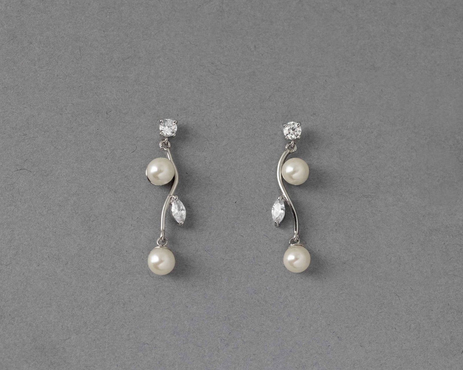 Ivory Pearl Vine Earrings - Earrings - Cassandra Lynne