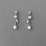 Ivory Pearl Vine Earrings - Earrings - Cassandra Lynne