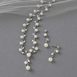 Ivory Pearl Vines Wedding Necklace and Earrings - Necklace Set - Cassandra Lynne