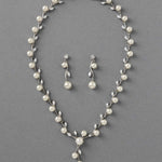 Ivory Pearl Vines Wedding Necklace and Earrings - Necklace Set - Cassandra Lynne