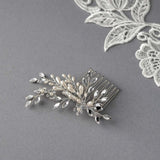 Ivory Pearl Wedding Hair Comb with Marquise Rhinestone - Hair Comb - Cassandra Lynne