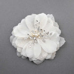 Large Bridal Hair Flower with Pearl Center - Hair Flower - Cassandra Lynne