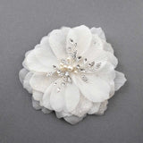 Large Bridal Hair Flower with Pearl Center - Hair Flower - Cassandra Lynne