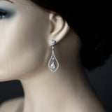 Layered CZ Teardrop Earrings for the Bride - Earrings - Cassandra Lynne