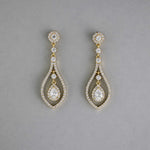 Layered CZ Teardrop Earrings for the Bride - Earrings - Cassandra Lynne