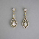 Layered CZ Teardrop Earrings for the Bride - Earrings - Cassandra Lynne