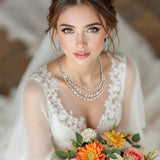 Layered Jewels CZ Bridal Jewelry Set - Necklace Set - Cassandra Lynne