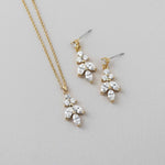 Leaf CZ Pendant Necklace Set - Necklace Set - Cassandra Lynne