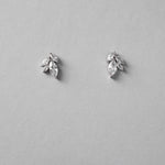 Leaf Stud CZ Earrings - Earrings - Cassandra Lynne