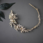 Light Gold Beach Wedding Headpiece - Headband - Cassandra Lynne