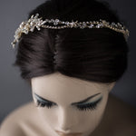 Light Gold Beach Wedding Headpiece - Headband - Cassandra Lynne