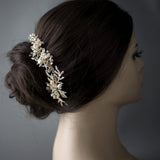 Light Gold Beach Wedding Headpiece - Headband - Cassandra Lynne