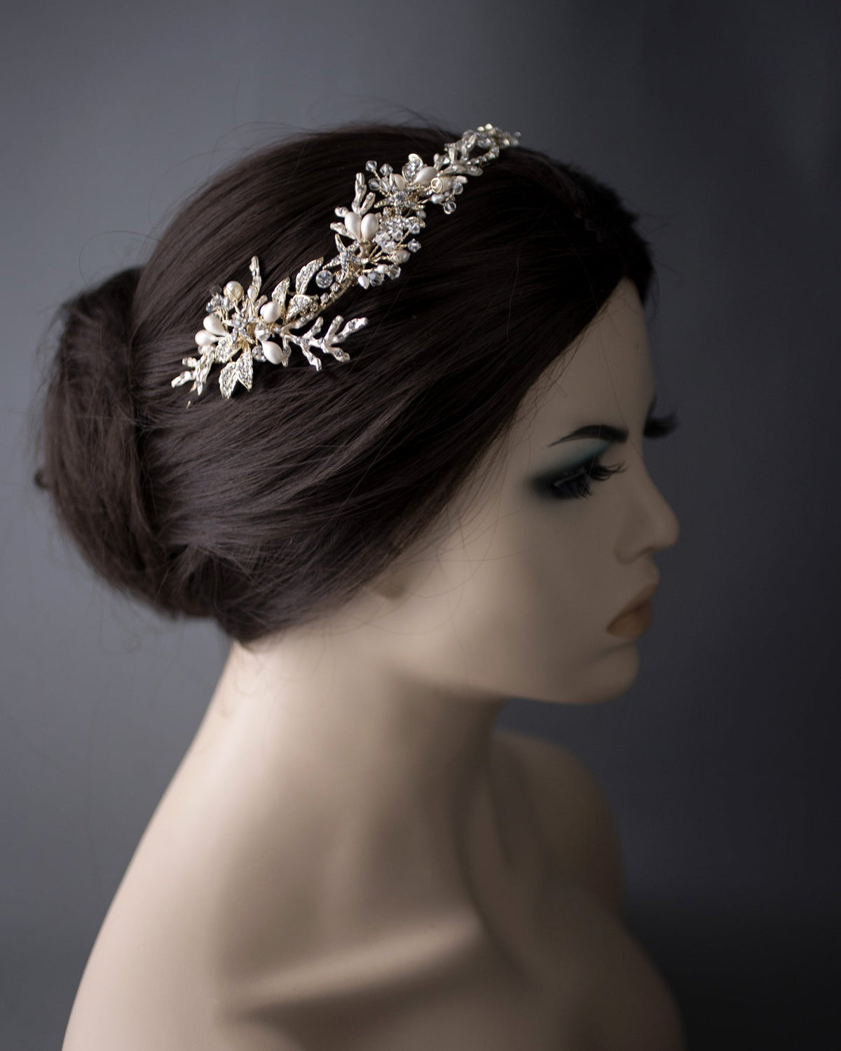 Light Gold Beach Wedding Headpiece - Headband - Cassandra Lynne