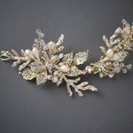 Light Gold Beach Wedding Headpiece - Headband - Cassandra Lynne