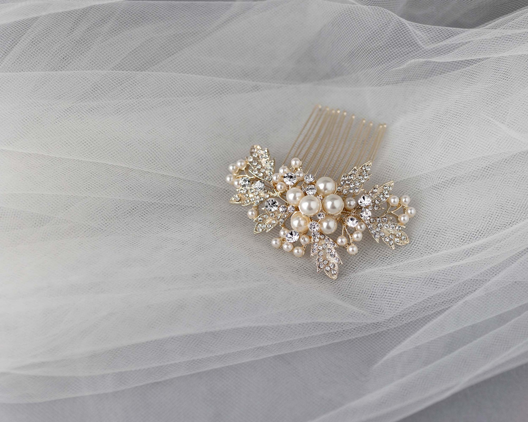 Pearl Cluster Wedding Hair Comb - Cassandra Lynne