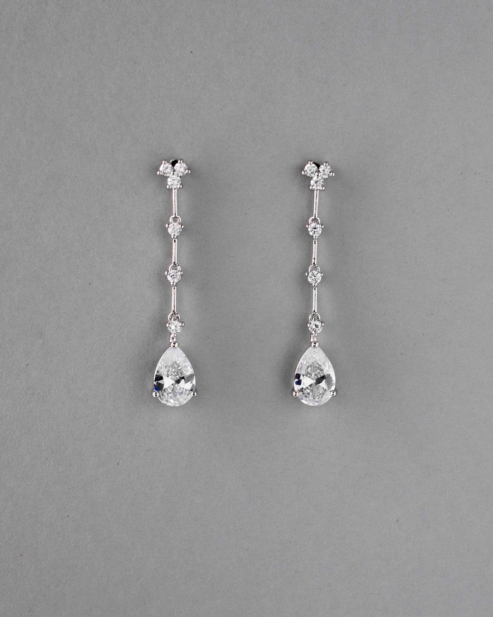 Link Drop CZ Earrings - Earrings - Cassandra Lynne