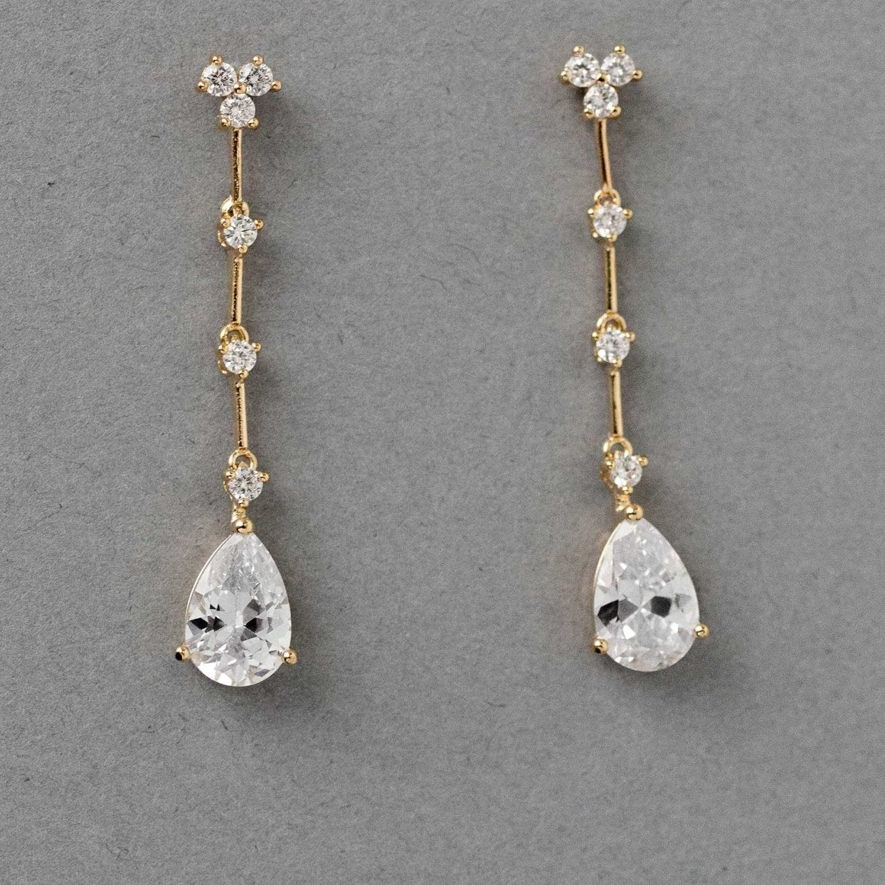 Link Drop CZ Earrings - Earrings - Cassandra Lynne