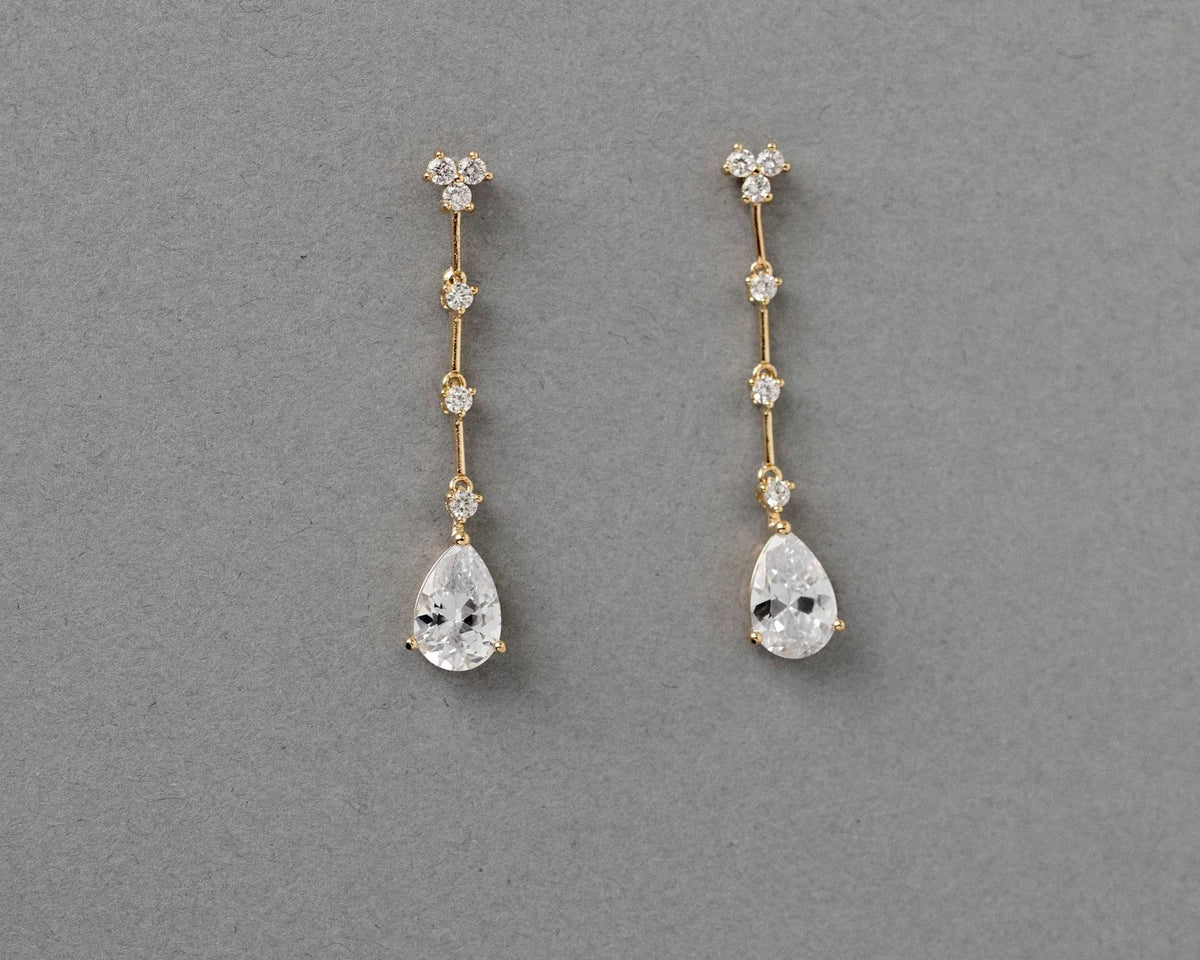 Link Drop CZ Earrings - Earrings - Cassandra Lynne