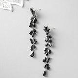 Long Bridal Earrings of Teardrop and Marquise CZ - Earrings - Cassandra Lynne