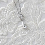 Long Teardrop Pear Pendant Necklace - Pendant - Cassandra Lynne