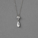 Long Teardrop Pear Pendant Necklace - Pendant - Cassandra Lynne