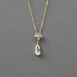 Long Teardrop Pear Pendant Necklace - Pendant - Cassandra Lynne