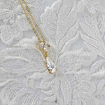 Long Teardrop Pear Pendant Necklace - Pendant - Cassandra Lynne