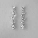 Long Vine CZ Wedding Earrings - Cassandra Lynne