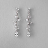Long Vine CZ Wedding Earrings - Cassandra Lynne