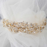 Luxurious Bridal Headpiece of Crystals and Pearls - Tiara - Cassandra Lynne