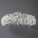 Luxurious Bridal Headpiece of Crystals and Pearls - Tiara - Cassandra Lynne