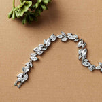 Dainty Marquise Leaf CZ Formal Bracelet - Cassandra Lynne Bridal