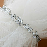 Dainty Marquise Leaf CZ Formal Bracelet - Cassandra Lynne Bridal