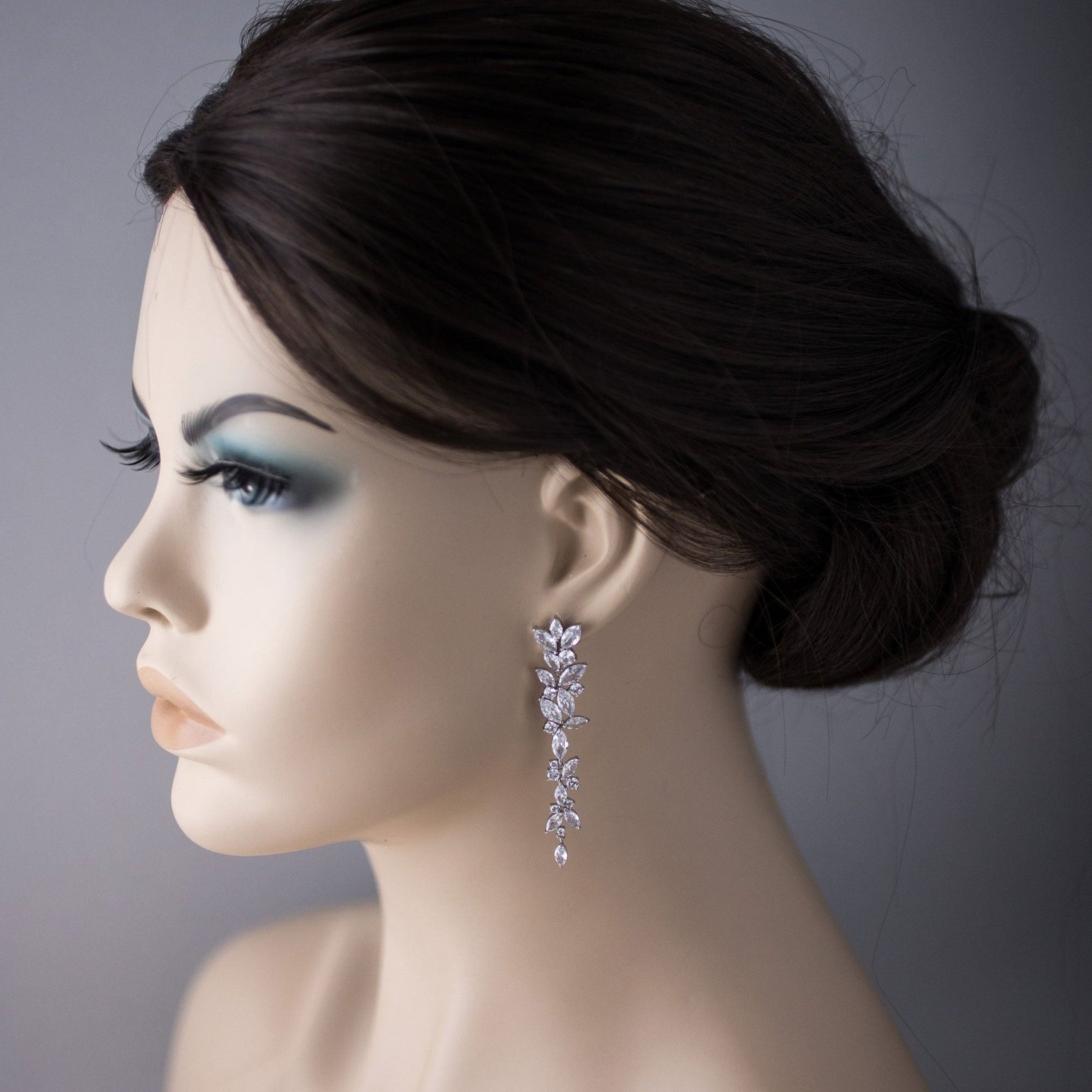 Marquise Cluster CZ Dangle Earrings - Earrings - Cassandra Lynne