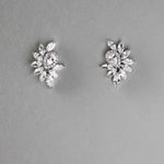Marquise Cluster Stud CZ Earrings - Earrings - Cassandra Lynne