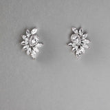 Marquise Cluster Stud CZ Earrings - Earrings - Cassandra Lynne