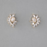 Marquise Cluster Stud CZ Earrings - Earrings - Cassandra Lynne