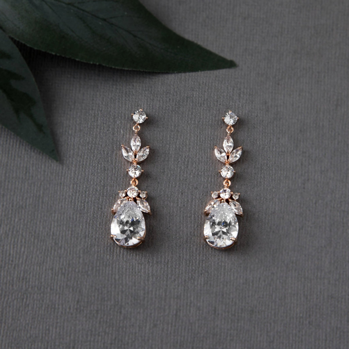 Marquise Flower Bud Drop Earrings - Earrings - Cassandra Lynne