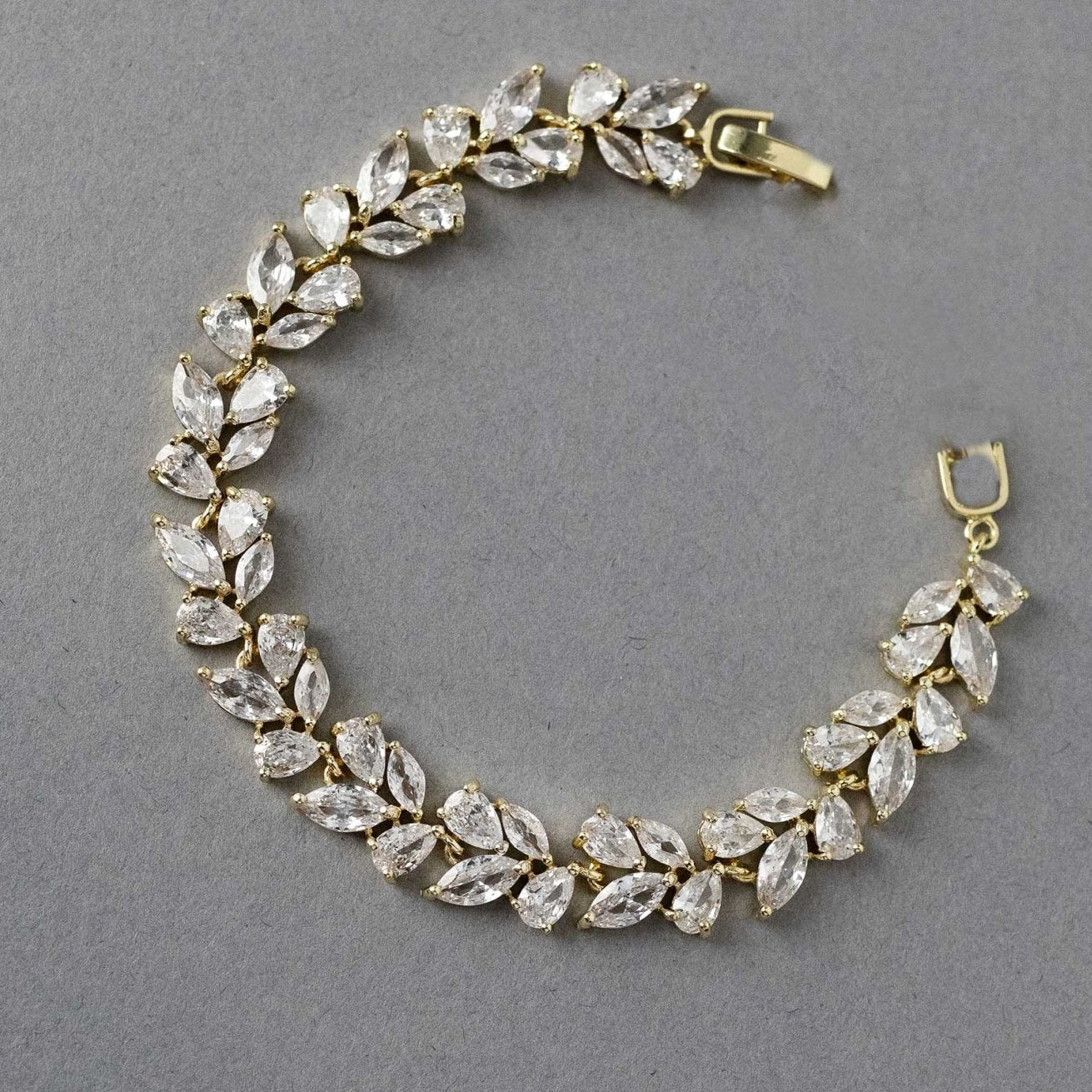 Marquise Leaf and Pear CZ Bracelet - Bracelet - Cassandra Lynne