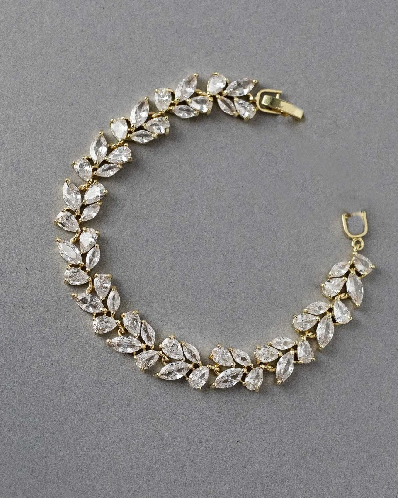 Marquise Leaf and Pear CZ Bracelet - Bracelet - Cassandra Lynne