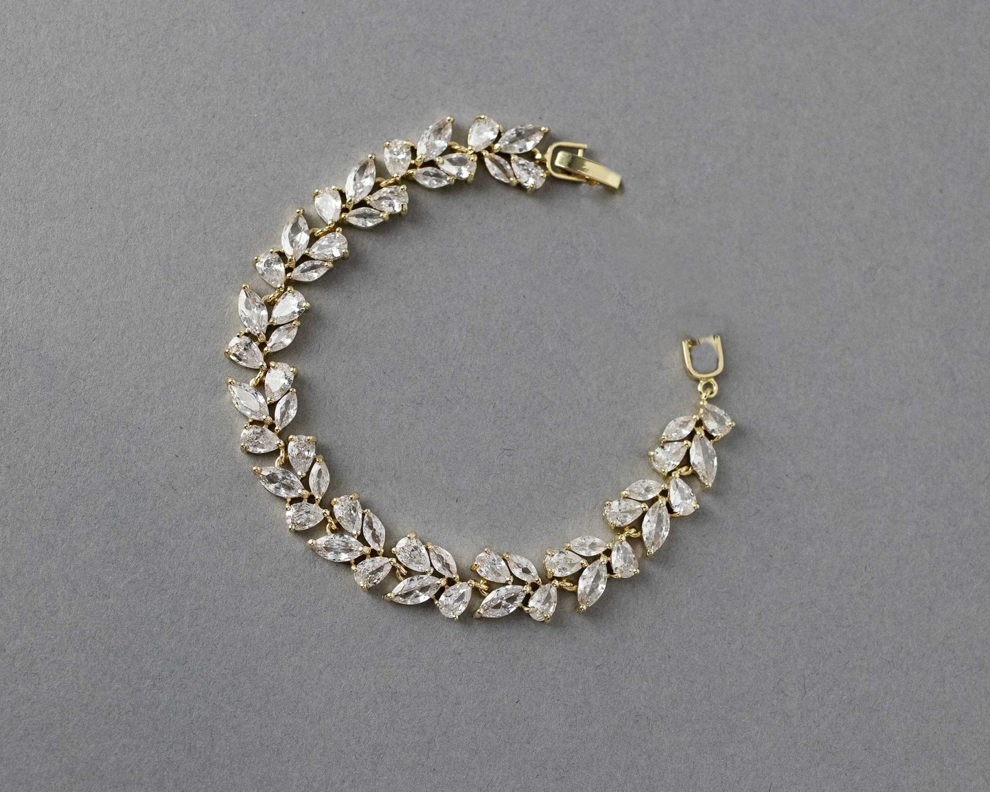 Marquise Leaf and Pear CZ Bracelet - Bracelet - Cassandra Lynne