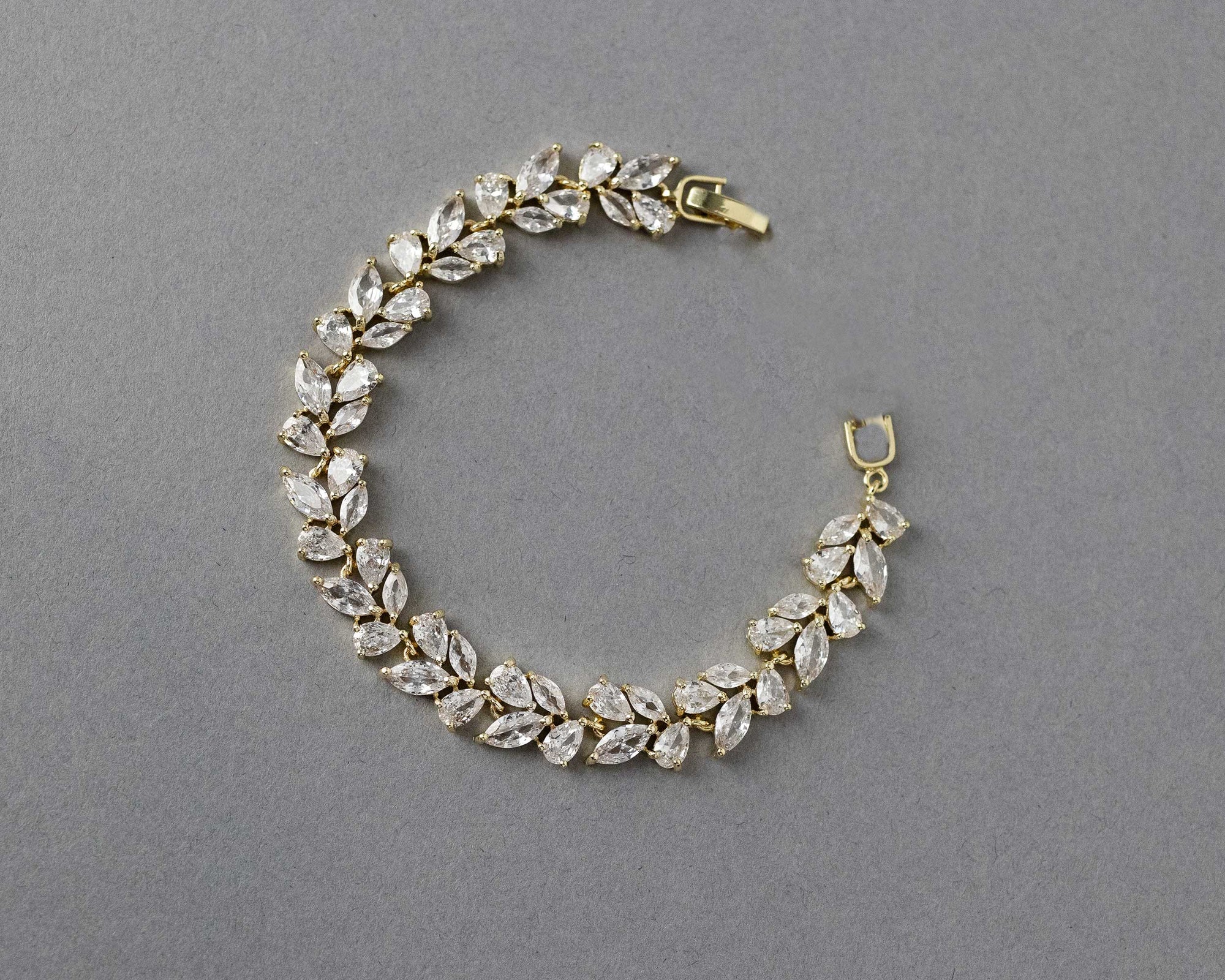 Marquise Leaf and Pear CZ Bracelet - Cassandra Lynne