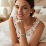 Dainty Marquise Leaf CZ Formal Bracelet - Cassandra Lynne Bridal
