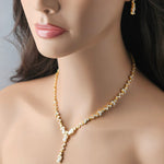 Marquise Vine and Pear Drop CZ Necklace Set - Necklace Set - Cassandra Lynne