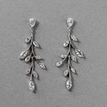 Marquise Wispy Vine CZ Bridal Earrings - Earrings - Cassandra Lynne