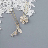 Matte Gold Flower Hair Pin Set for the Bride - Hair Pins - Cassandra Lynne