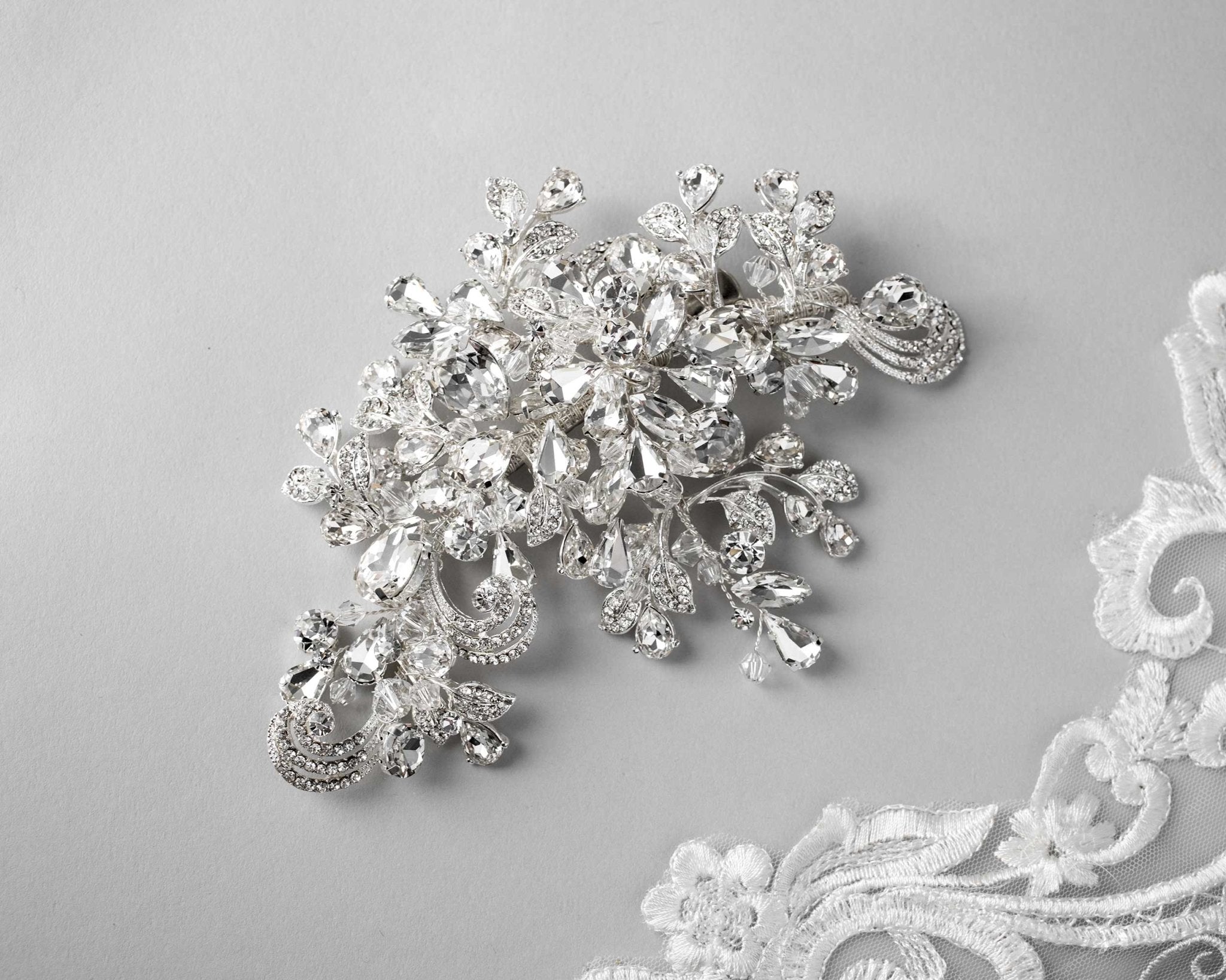 Maximalist Crystal Wedding Headpiece - Hair Clips - Cassandra Lynne